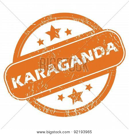 Karaganda round stamp