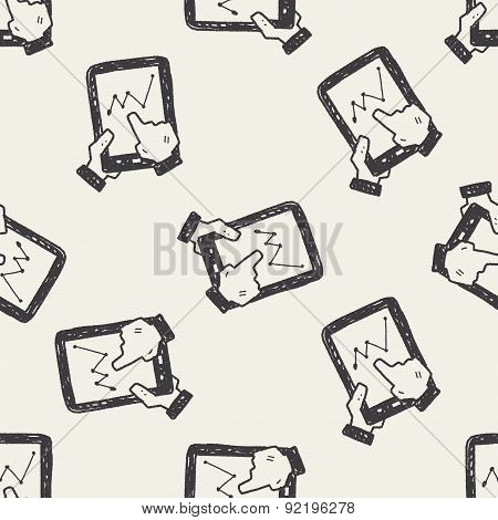Bussiness Chart In Cell Phone Doodle Drawing