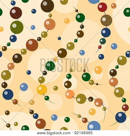 Bead chains vector seamless pattern.