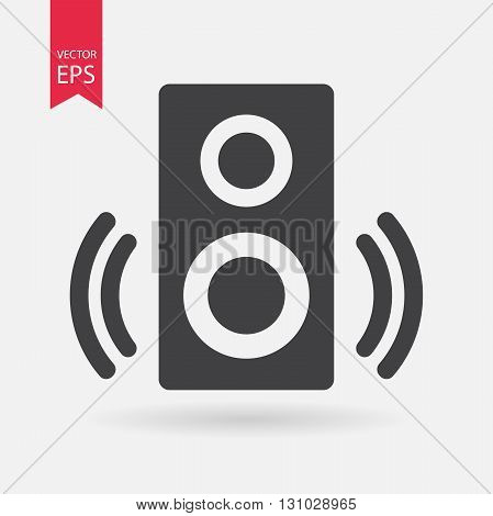 Speaker Icon Vector. Speaker sign isolated on white background. Speaker silhouette. Vector Flat design