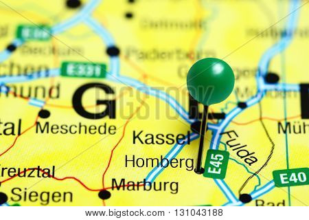Homberg pinned on a map of Germany