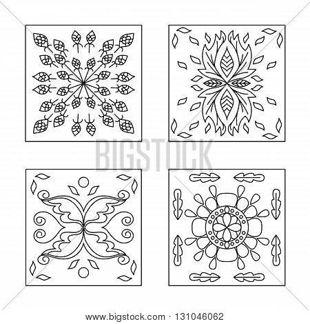 Abstract Pattern Doodle  Or Henna Style. Decorative Element.