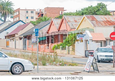 UITENHAGE SOUTH AFRICA - MARCH 7 2016: Historic old houses in Uitenhage some which are used for business purposes