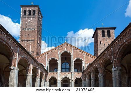 Italy Milan, the atrium of the Sant'Ambogio church