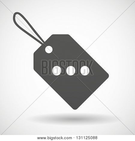 Isolated Shopping Label Icon With  An Ellipsis Orthographic Sign