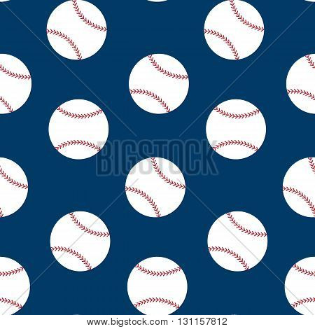 Baseball seamless.Flat vector seamless Seamless pattern background. white border. Seamless background with baseball Vector flat pattern whith balls