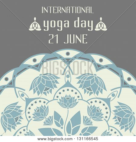 International Day of Yoga lotus emblem design