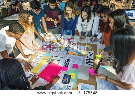 Plan Creative Class Library Student Teacher Ideas Concept