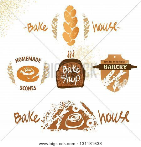 Logo For Fresh Bakery Products From Wheat And Rye Flour, Decorat