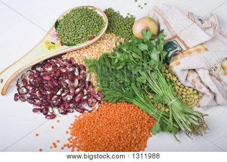ถั่ว Lentils ผสม และสีเขียว