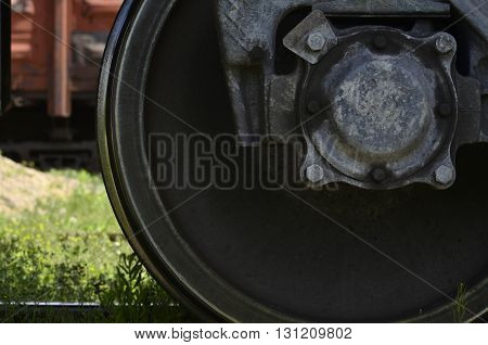 Part of the dirt and old grunge freight railcar