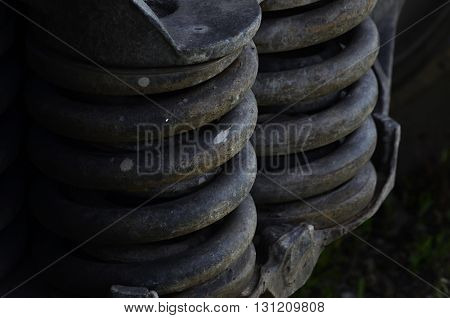 Part of the dirt and old grunge freight railcar