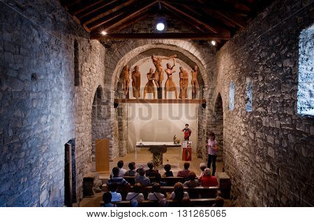 Roman Church Of Santa Eulalia In Erill-la-vall  In Catalonia, Sp