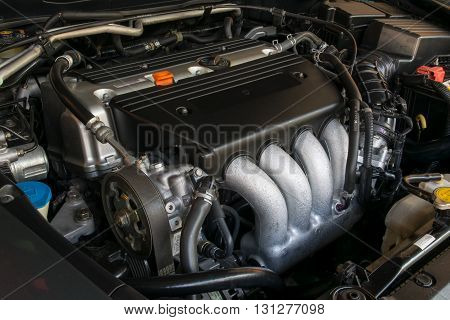 Oil Cap in an Automobile Engine, engine, car, motor, vehicle,