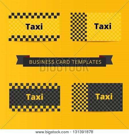 Taxi business card template of yellow and black color
