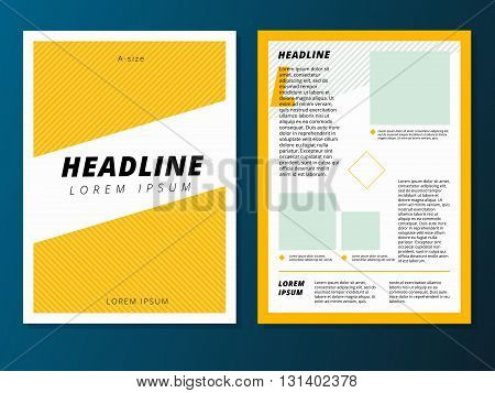 Abstract background corporate flyer brochure design in A4 size template