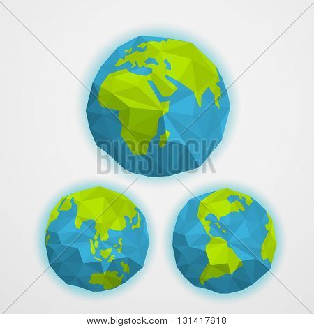The Earth with abstract World map. Infographic template