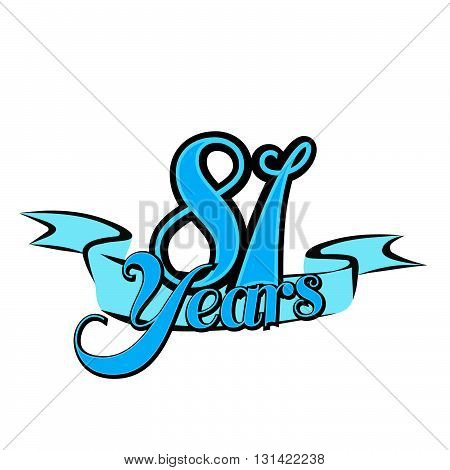 81 Years Badge Cover Title Design