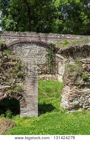 Remains of the homes in the ancient Roman city of Diokletianopolis, town of Hisarya, Plovdiv Region, Bulgaria