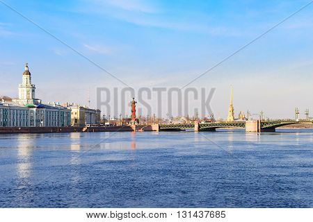 View Of The Embankment The City Sankt-peterburg In Summer Day