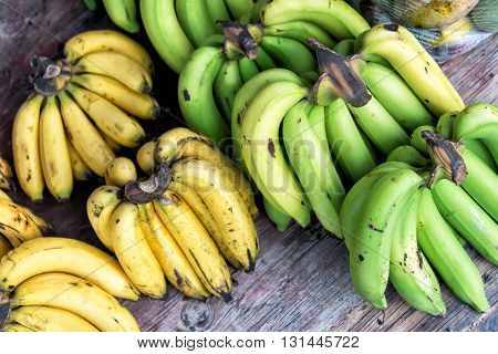 Banana In Market Palce With Soft Light