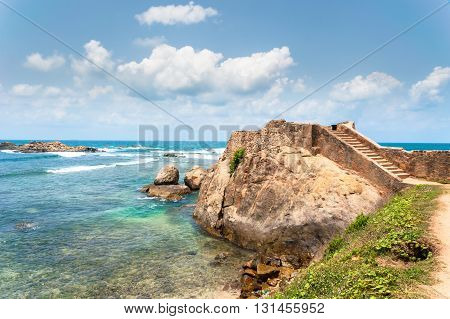 Beautiful beach landscape near Galle, Sri Lanka