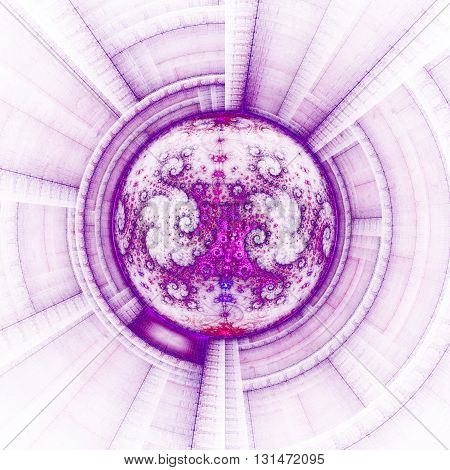 Cosmic eye. Time Machine. Alien mind. Magnetic storm. Kabbalistic sign. Mysterious psychedelic relaxation wallpaper. Fractal abstract pattern. Digital artwork creative graphic design.