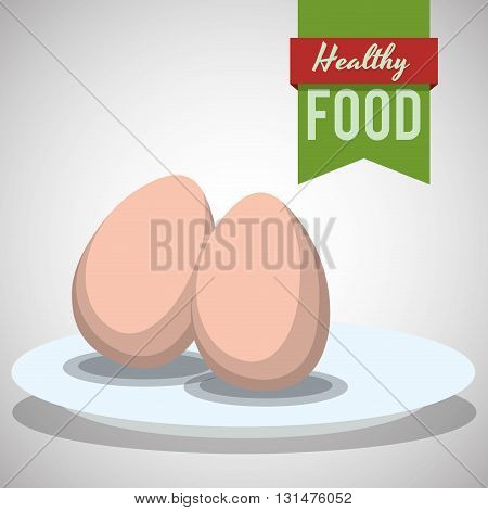 Healhy food concept with icon design, vector illustration 10 eps graphic.