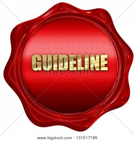 guideline, 3D rendering, a red wax seal