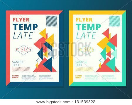 Abstract background corporate flyer brochure design in A4 size template