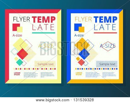 Abstract background corporate flyer brochure design in A4 size template