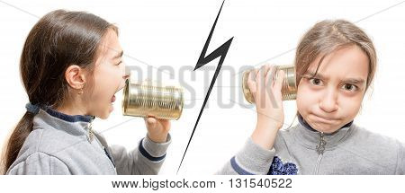 girl that screaming and girl angry who hears