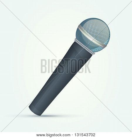 Isolated classic microphone on white background design