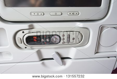 Remote Control On Air Plane For Control Multimedia