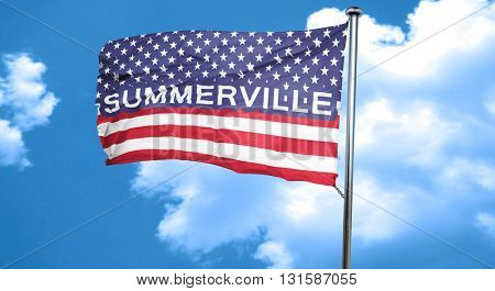 summerville, 3D rendering, city flag with stars and stripes