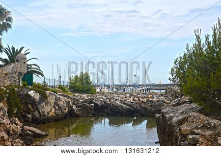 European Atlantic coast. Small bay and port.