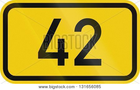 Numbered Highway Shield Of A German Bundesstrasse (federal Road)
