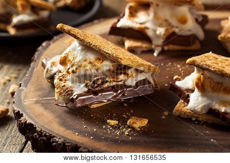 Homemade Gooey Marshmallow S'mores