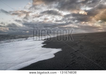 Seascape In The Stokknes Area, Iceland