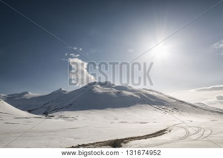 Winter Landscape At Myvatn, Iceland