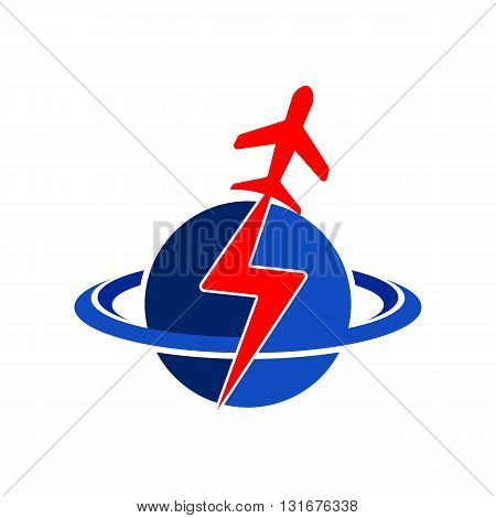travel Jet flight holiday tourism design vector