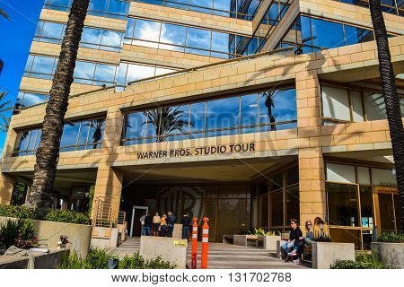 USA, California, Los Angeles, Hollywood, 17 Janua 2015: Outside views of the  Studio Warner Bros Los Angeles. Studio Tour Hollywood . New York Film Academy. palms Guckenheimer Enterprises Inc. TNT TBS