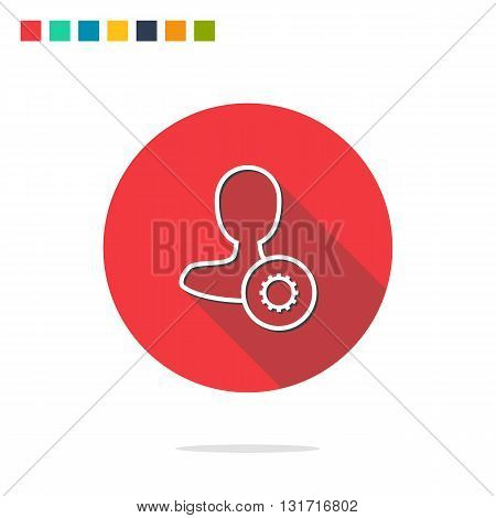 Solid Male User Icon In Four Colours