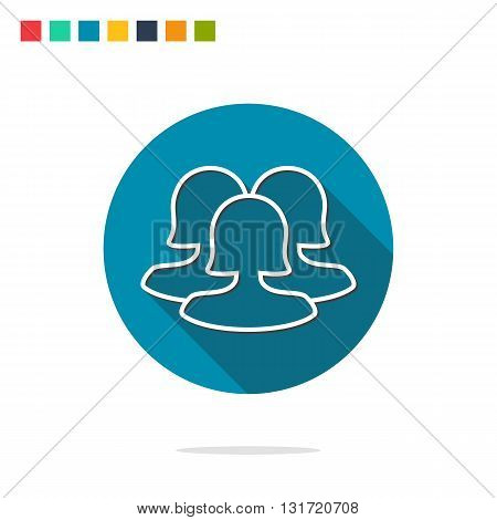 Solid User Communication Icon In Four Colours