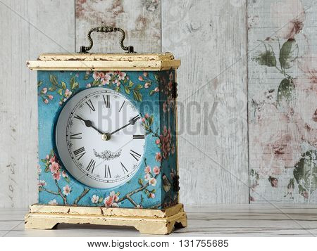 Beautiful Decoupaged Clock