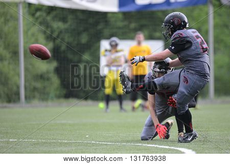 JIHLAVA 29/05/2016 _ 5.round of Czech Football League Division IV between the teams and Vysocina Gladiators and Zlín Golems.