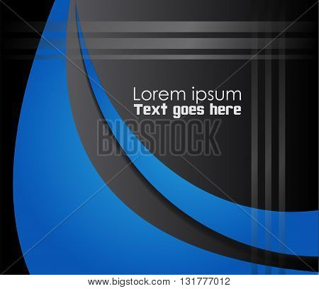 background curve line on black background space shadow overlap and dimension modern texture pattern for text and message website design