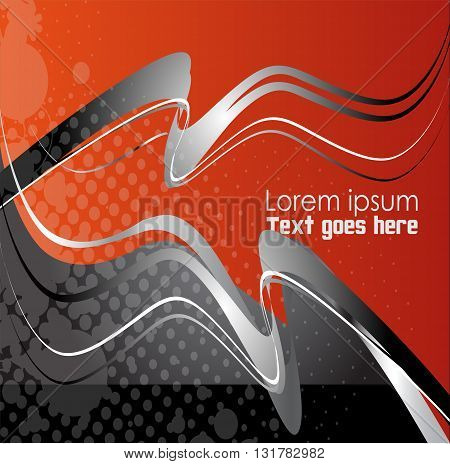 Abstract background in Orange, black color design