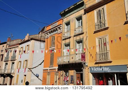 Frejus; France - april 16 2016 : old house in the city center