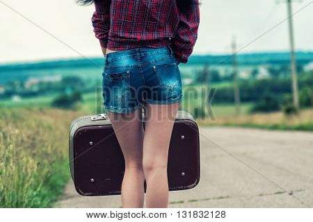 Beautiful Girl Stops The Car